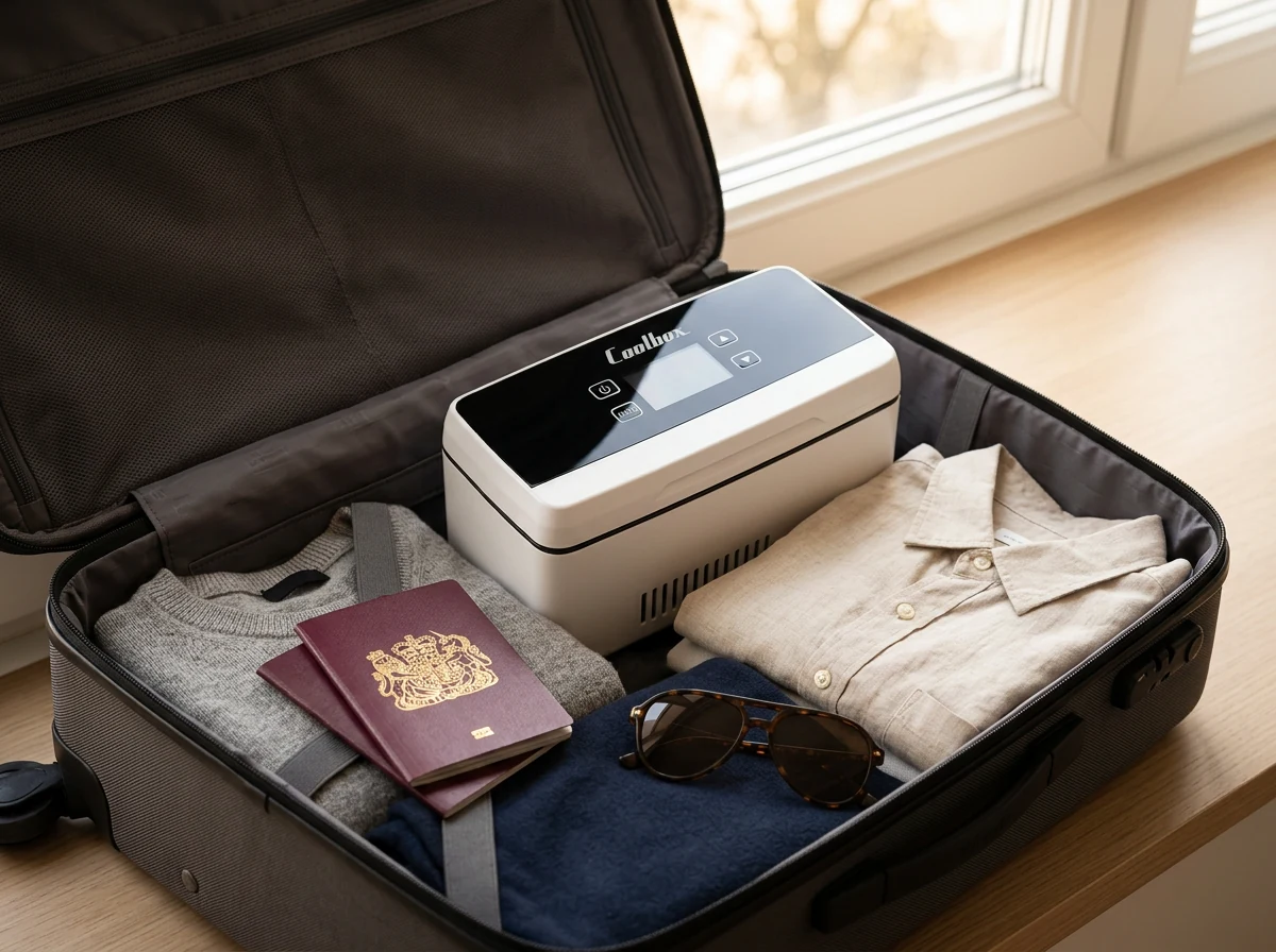 Cooler packed for travel
